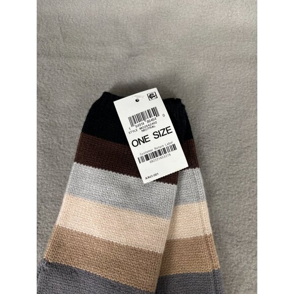 On 34th Women's Colorblocked Brown Fingerless Gloves One Size New WIth Tag's - Picture 5 of 7